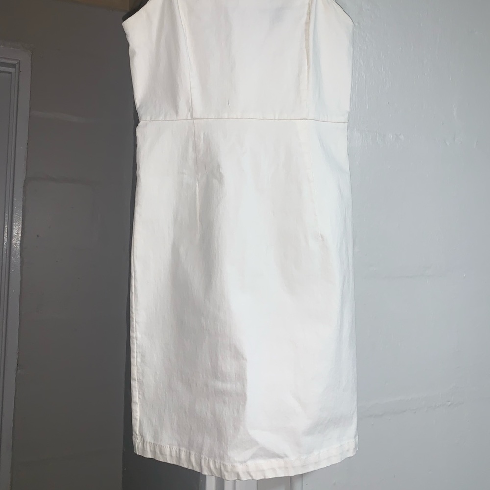 White canvas dress